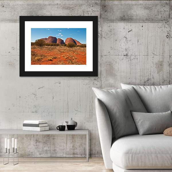 Panoramic View Of Kata Tjuta Canvas Wall Art-3 Horizontal-Gallery Wrap-25" x 16"-Tiaracle