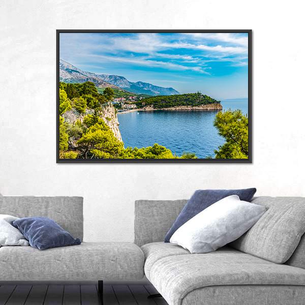 Panoramic View Of The Old Town Croatia Canvas Wall Art-3 Horizontal-Gallery Wrap-25" x 16"-Tiaracle