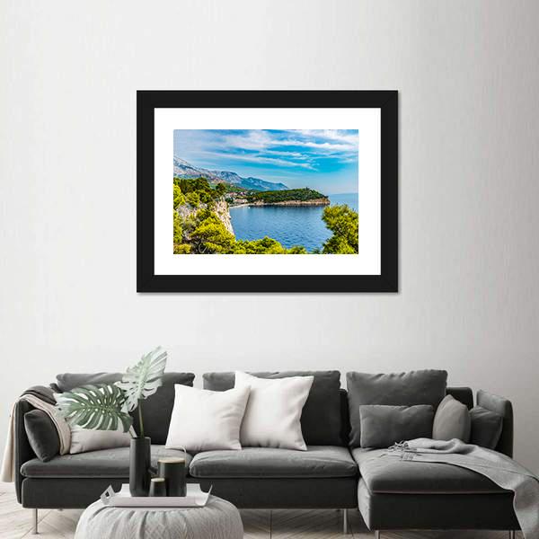 Panoramic View Of The Old Town Croatia Canvas Wall Art-3 Horizontal-Gallery Wrap-25" x 16"-Tiaracle