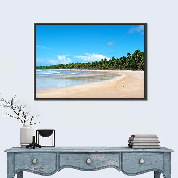 Paradise Beach In Ilha Do Boipeda Canvas Wall Art-1 Piece-Floating Frame-24" x 16"-Tiaracle