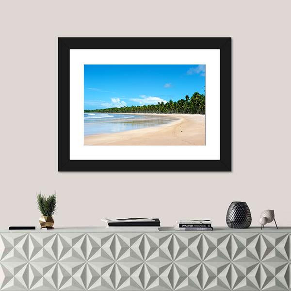 Paradise Beach In Ilha Do Boipeda Canvas Wall Art-1 Piece-Framed Print-20" x 16"-Tiaracle