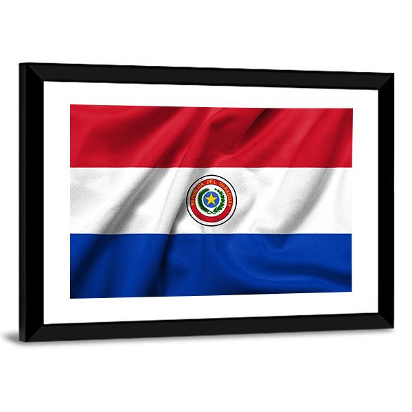 Paraguay Flag Canvas Wall Art-5 Horizontal-Gallery Wrap-22" x 12"-Tiaracle