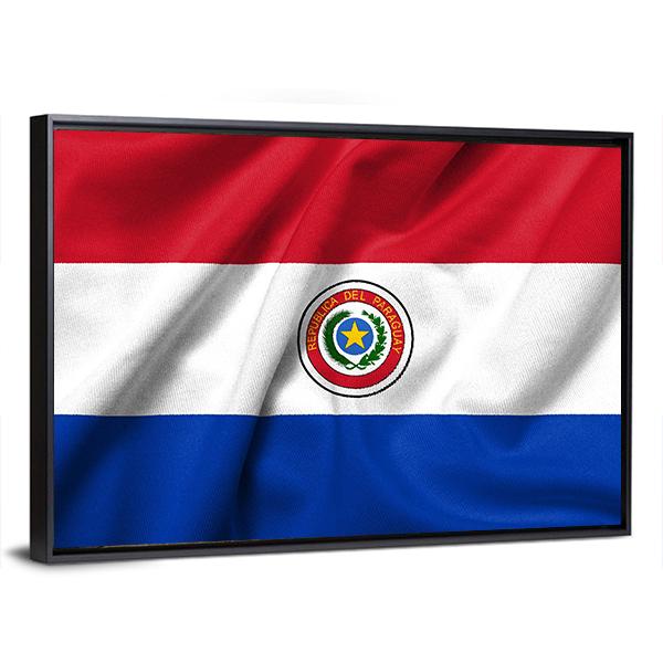 Paraguay Flag Canvas Wall Art-5 Horizontal-Gallery Wrap-22" x 12"-Tiaracle