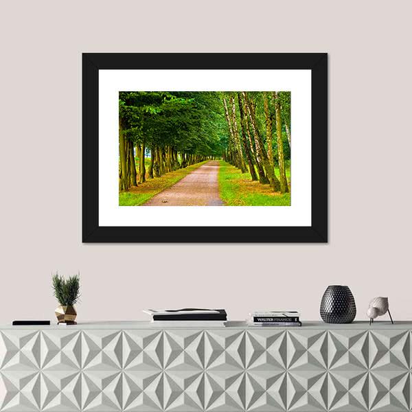 Park In Spring Time Canvas Wall Art-1 Piece-Framed Print-20" x 16"-Tiaracle