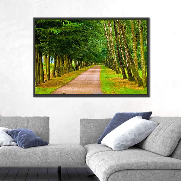 Park In Spring Time Canvas Wall Art-5 Horizontal-Gallery Wrap-22" x 12"-Tiaracle