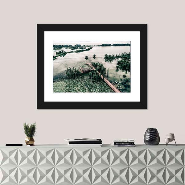 Park Scenery In Canada Canvas Wall Art-1 Piece-Framed Print-20" x 16"-Tiaracle