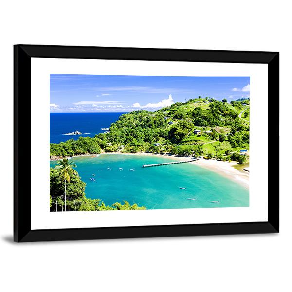 Parlatuvier Bay In Tobago Canvas Wall Art-5 Horizontal-Gallery Wrap-22" x 12"-Tiaracle