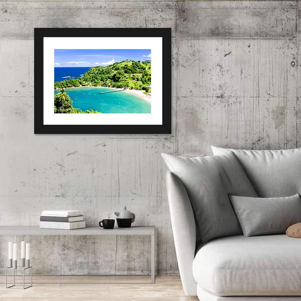 Parlatuvier Bay In Tobago Canvas Wall Art-5 Horizontal-Gallery Wrap-22" x 12"-Tiaracle