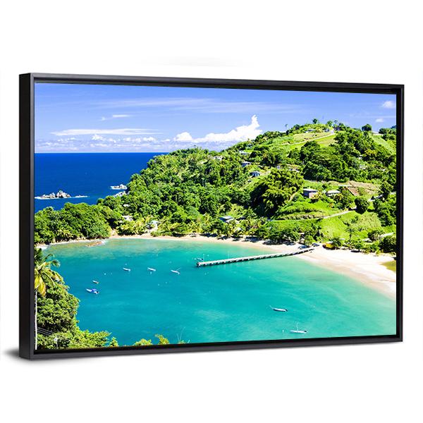 Parlatuvier Bay In Tobago Canvas Wall Art-5 Horizontal-Gallery Wrap-22" x 12"-Tiaracle
