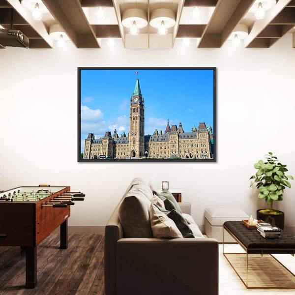 Parliament Hill Building In Ottawa Canada Canvas Wall Art-3 Horizontal-Gallery Wrap-25" x 16"-Tiaracle