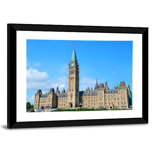 Parliament Hill Building In Ottawa Canada Canvas Wall Art-3 Horizontal-Gallery Wrap-25" x 16"-Tiaracle