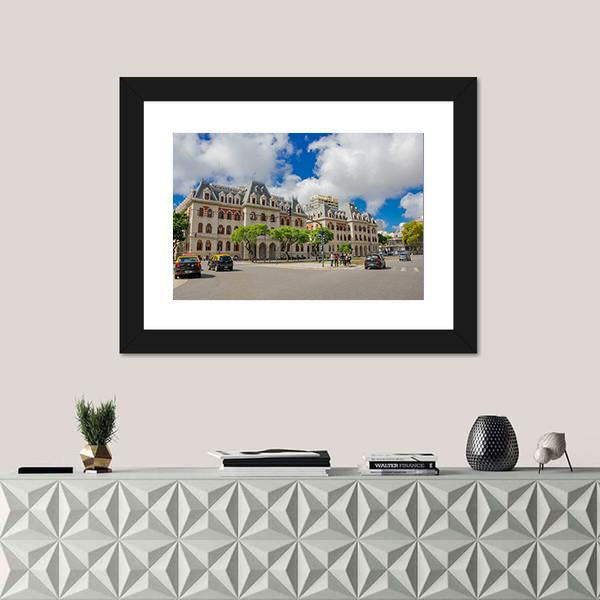 Paseo Colon Aveneu In Buenos Aires Canvas Wall Art-1 Piece-Framed Print-20" x 16"-Tiaracle
