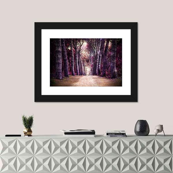 Path In Forest Somewhere In Magic Wood Canvas Wall Art-1 Piece-Framed Print-20" x 16"-Tiaracle