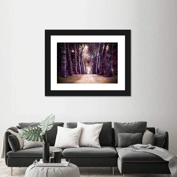 Path In Forest Somewhere In Magic Wood Canvas Wall Art-5 Horizontal-Gallery Wrap-22" x 12"-Tiaracle