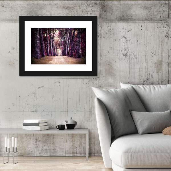 Path In Forest Somewhere In Magic Wood Canvas Wall Art-5 Horizontal-Gallery Wrap-22" x 12"-Tiaracle