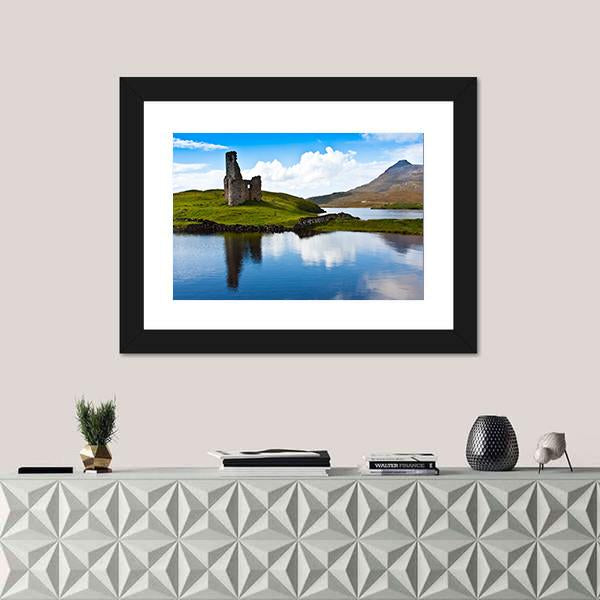 Path To A Ruiner Of Scottish Caste Canvas Wall Art-1 Piece-Framed Print-20" x 16"-Tiaracle