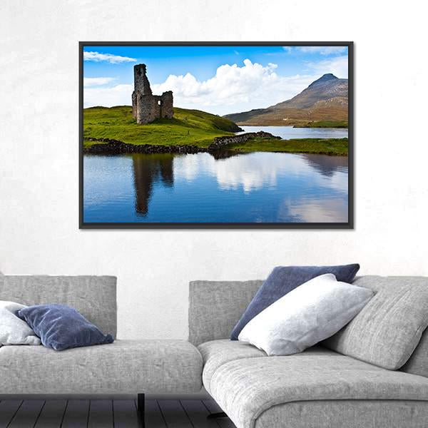 Path To A Ruiner Of Scottish Caste Canvas Wall Art-5 Horizontal-Gallery Wrap-22" x 12"-Tiaracle