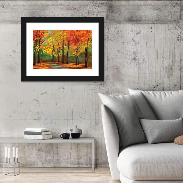 Pathway In Park Canvas Wall Art-5 Horizontal-Gallery Wrap-22" x 12"-Tiaracle