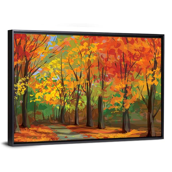 Pathway In Park Canvas Wall Art-5 Horizontal-Gallery Wrap-22" x 12"-Tiaracle