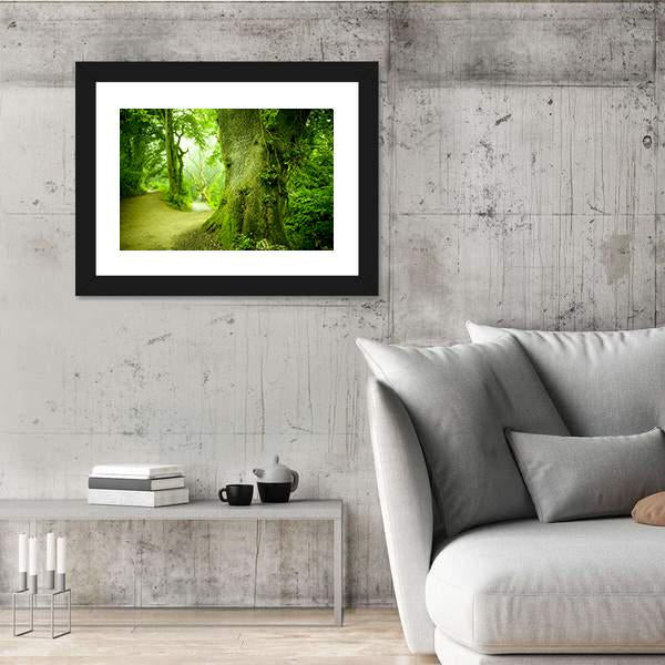 Pathway Leading Into A Forest Canvas Wall Art-3 Horizontal-Gallery Wrap-25" x 16"-Tiaracle