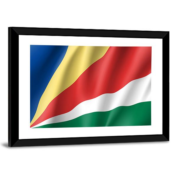 Patriotic National Flag Of Sychelles Canvas Wall Art-5 Horizontal-Gallery Wrap-22" x 12"-Tiaracle