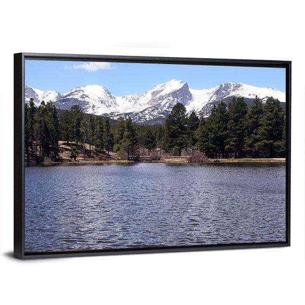 Peaceful Colorado Mountains Canvas Wall Art-3 Horizontal-Gallery Wrap-25" x 16"-Tiaracle
