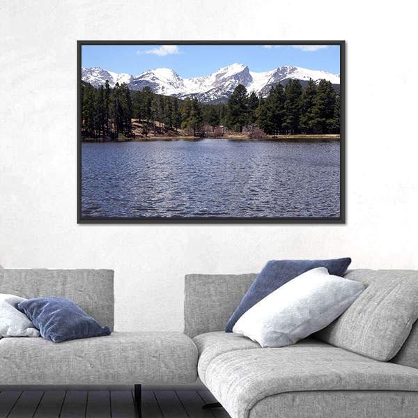 Peaceful Colorado Mountains Canvas Wall Art-3 Horizontal-Gallery Wrap-25" x 16"-Tiaracle