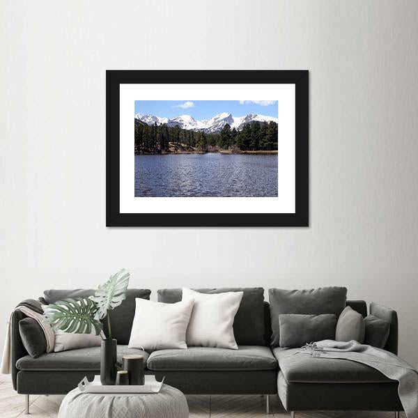 Peaceful Colorado Mountains Canvas Wall Art-3 Horizontal-Gallery Wrap-25" x 16"-Tiaracle