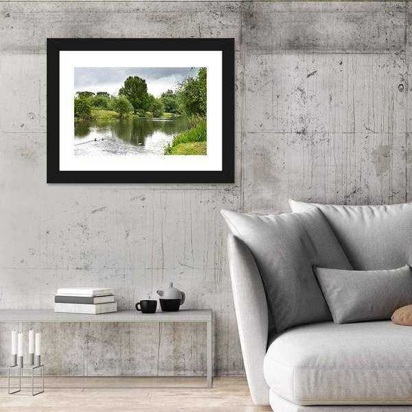 Peaceful River Soar Canvas Wall Art-3 Horizontal-Gallery Wrap-25" x 16"-Tiaracle