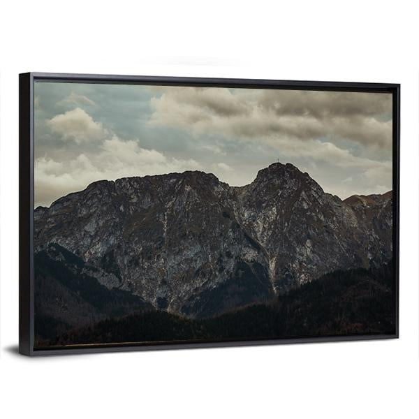 Peak Giewont In Tatra Mountains Canvas Wall Art-3 Horizontal-Gallery Wrap-25" x 16"-Tiaracle