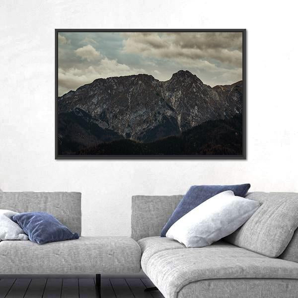 Peak Giewont In Tatra Mountains Canvas Wall Art-3 Horizontal-Gallery Wrap-25" x 16"-Tiaracle