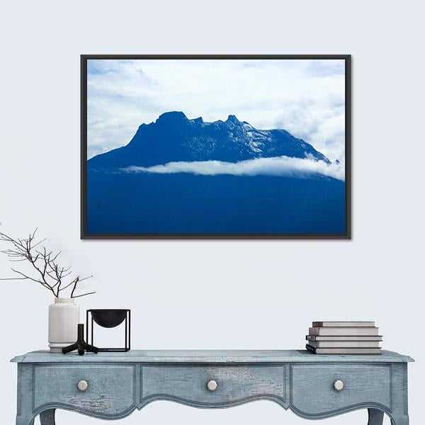 Peak Of Mount Kinabalu Canvas Wall Art-1 Piece-Floating Frame-24" x 16"-Tiaracle
