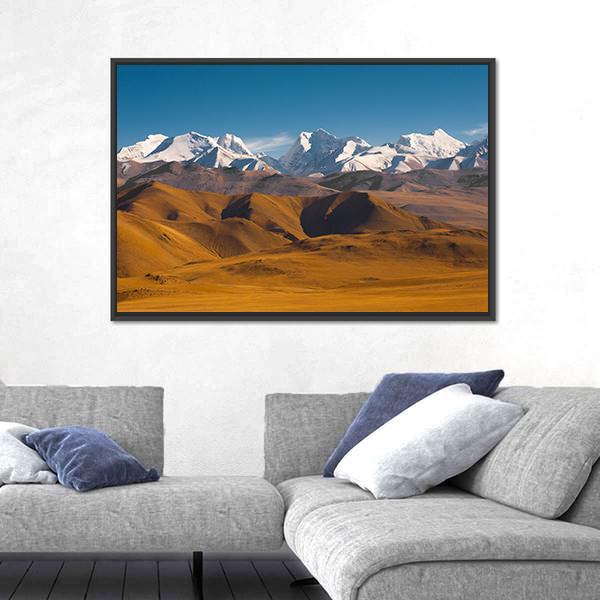 Peaks Of The Himalayas With Barren Mountains Canvas Wall Art-5 Horizontal-Gallery Wrap-22" x 12"-Tiaracle