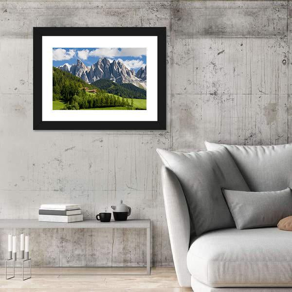 Peaks Of The Odle Group Canvas Wall Art-5 Horizontal-Gallery Wrap-22" x 12"-Tiaracle