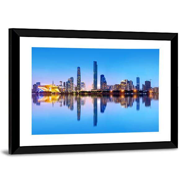 Pearl River Guangzhou Canvas Wall Art-5 Horizontal-Gallery Wrap-22" x 12"-Tiaracle