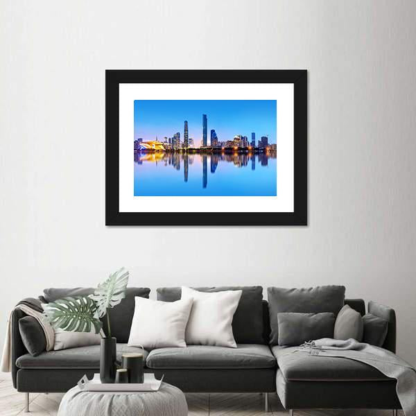 Pearl River Guangzhou Canvas Wall Art-5 Horizontal-Gallery Wrap-22" x 12"-Tiaracle