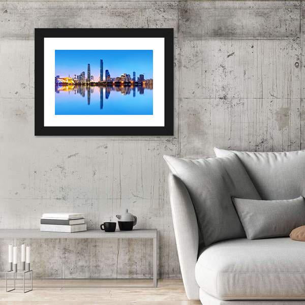 Pearl River Guangzhou Canvas Wall Art-5 Horizontal-Gallery Wrap-22" x 12"-Tiaracle