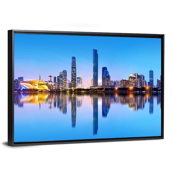 Pearl River Guangzhou Canvas Wall Art-5 Horizontal-Gallery Wrap-22" x 12"-Tiaracle