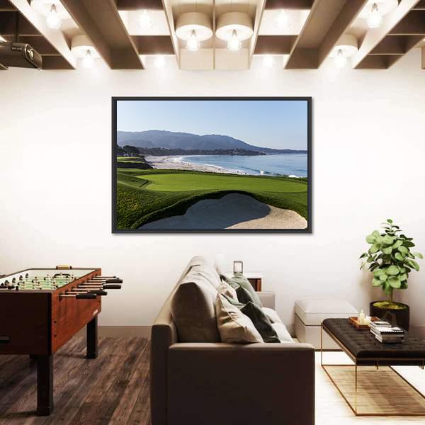 Pebble Beach Golf Course California Canvas Wall Art-5 Horizontal-Gallery Wrap-22&quot; x 12&quot;-Tiaracle