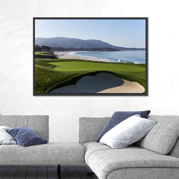 Pebble Beach Golf Course California Canvas Wall Art-5 Horizontal-Gallery Wrap-22" x 12"-Tiaracle