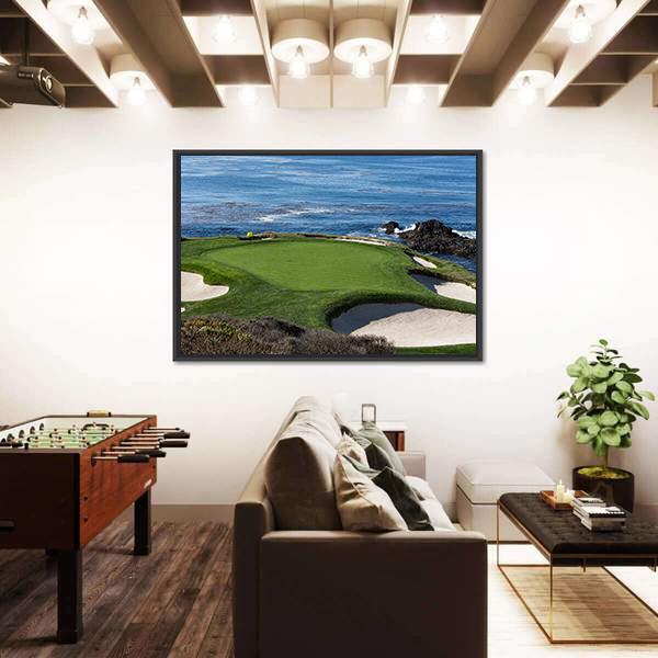 Pebble Beach Golf Link California Canvas Wall Art-5 Horizontal-Gallery Wrap-22&quot; x 12&quot;-Tiaracle