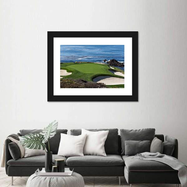 Pebble Beach Golf Link California Canvas Wall Art-5 Horizontal-Gallery Wrap-22" x 12"-Tiaracle