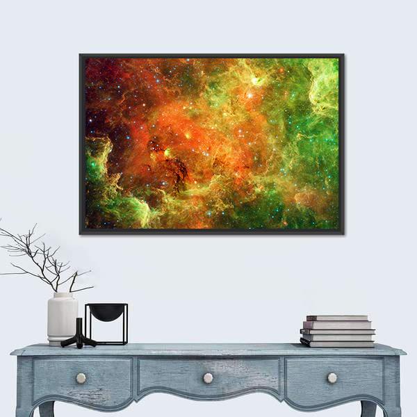 Pelican Nebula Canvas Wall Art-1 Piece-Floating Frame-24&quot; x 16&quot;-Tiaracle