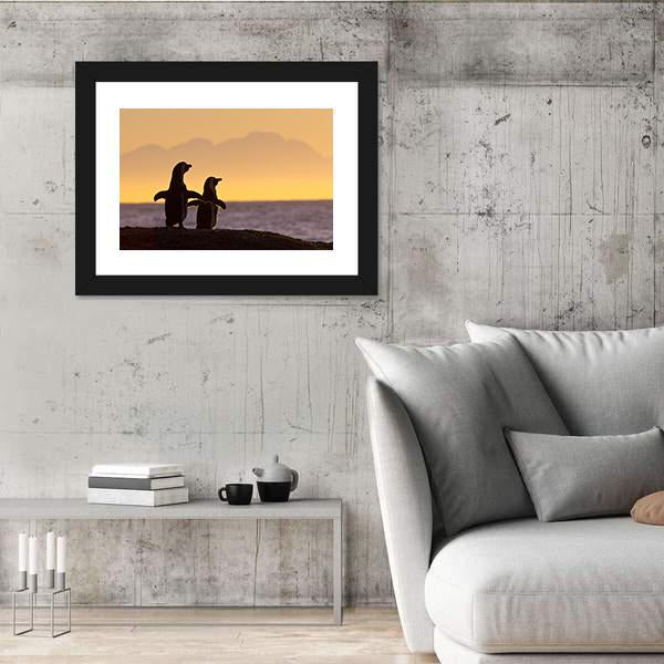 Penguins Near Cape Town Canvas Wall Art-5 Horizontal-Gallery Wrap-22" x 12"-Tiaracle