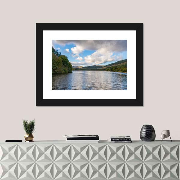 Pentwyn Reservoir Canvas Wall Art-1 Piece-Framed Print-20" x 16"-Tiaracle