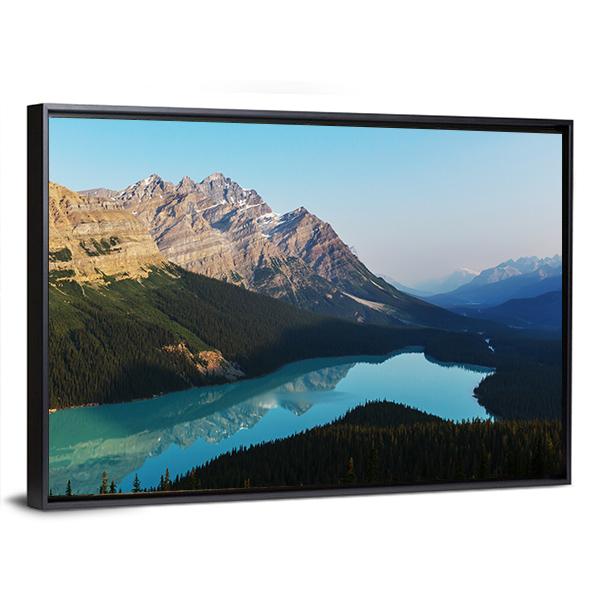 Peyto Lake In Banff National Park Canada Canvas Wall Art-1 Piece-Floating Frame-36" x 24"-Tiaracle