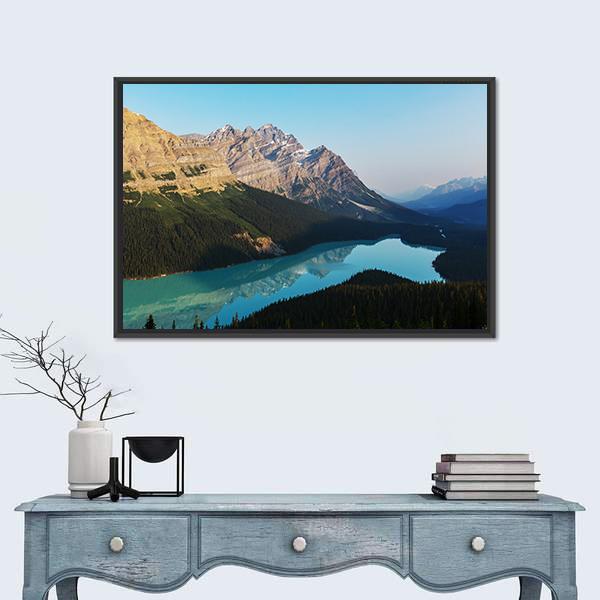Peyto Lake In Banff National Park Canada Canvas Wall Art-5 Horizontal-Gallery Wrap-22" x 12"-Tiaracle