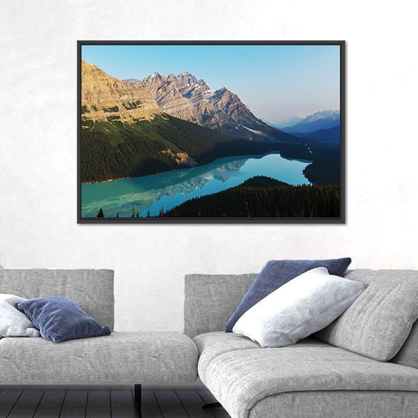 Peyto Lake In Banff National Park Canada Canvas Wall Art-5 Horizontal-Gallery Wrap-22" x 12"-Tiaracle