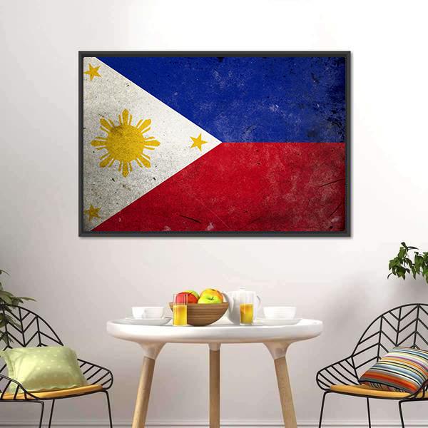 Philippines Flag Canvas Wall Art-5 Horizontal-Gallery Wrap-22" x 12"-Tiaracle
