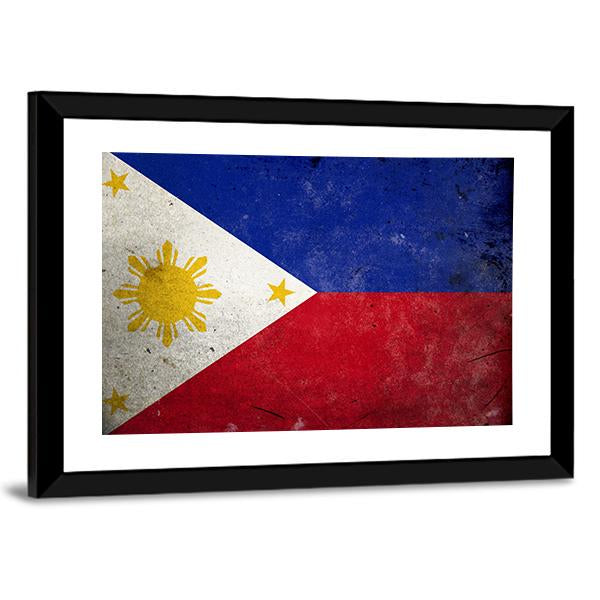 Philippines Flag Canvas Wall Art-5 Horizontal-Gallery Wrap-22" x 12"-Tiaracle
